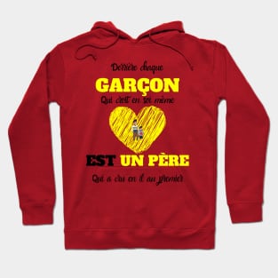 Derrière chaque Garçon Qui croit en soi même Est Un Père Qui a cru en il au premier T-Shirt, Sweat à Capuch, Débardeur, Tass Hoodie